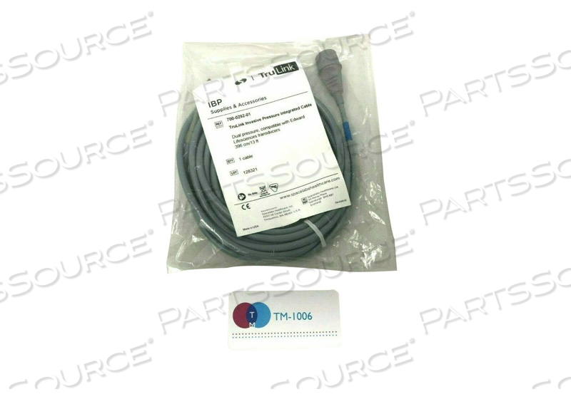 INTEGRATED ADAPTER CABLE, TRULINK®, 396CM LENGTH, DUAL PRESSURE TYPE by Spacelabs Healthcare