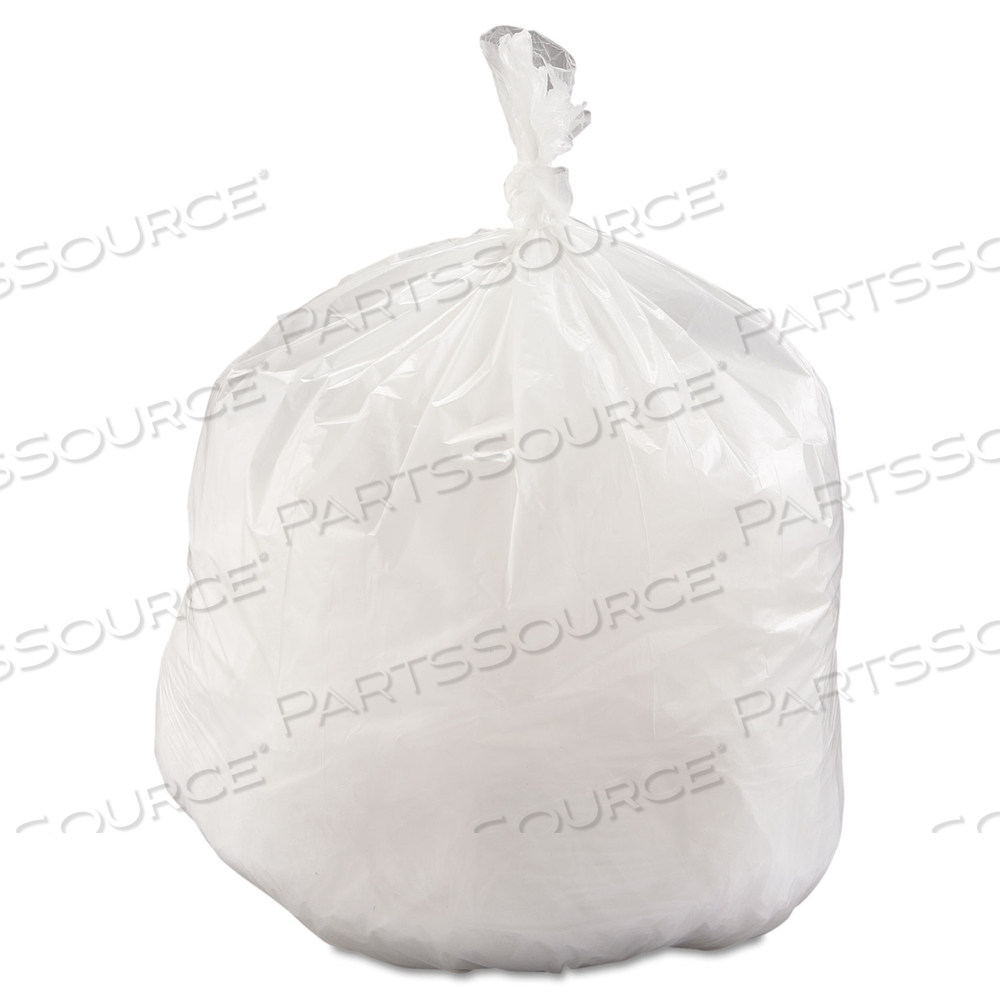 HIGH-DENSITY COMMERCIAL CAN LINERS VALUE PACK, 60 GAL, 14 MICRONS, 43" X 46", CLEAR, 25 BAGS/ROLL HIGH-DENSITY COMMERCIAL CAN LINERS VALUE PACK, 60 GAL, 14 MICRONS, 43" X 46", CLEAR, 25 BAGS/ROLL