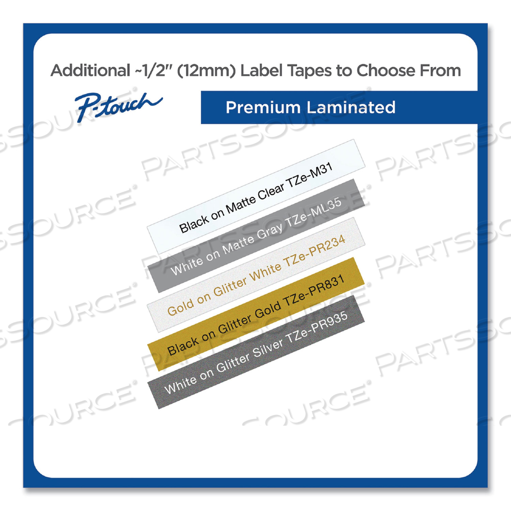 TZE PREMIUM LAMINATED TAPE, 0.47" X 26.2 FT, WHITE ON SILVER by Brother TZE PREMIUM LAMINATED TAPE, 0.47" X 26.2 FT, WHITE ON SILVER by Brother