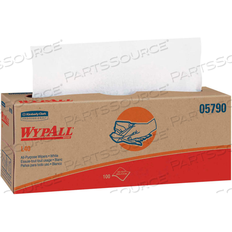 WYPALL L40 WIPERS IN POP-UP BOX - 9-13/16" X 16-3/8" by Kimberly-Clark Corporation WYPALL L40 WIPERS IN POP-UP BOX - 9-13/16" X 16-3/8" by Kimberly-Clark Corporation
