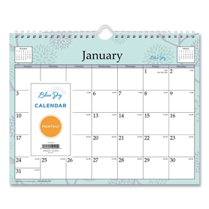 RUE DU FLORE WALL CALENDAR, RUE DU FLORE ARTWORK, 11 X 8.75, WHITE/JADE/LAVENDER SHEETS, 12-MONTH (JAN TO DEC): 2023 by Blue Sky