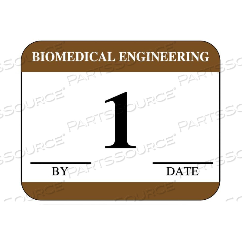 Biomedical Service Label BIOMEDICAL (BROWN BAR) United Ad Label 1 H X 1-1/4IN W BROWN BIOMEDICAL ...