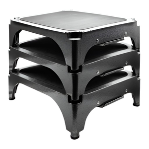 17 L X 13 W X 4 5/8IN H GRAY ALUMINUM STACKABLE STEP STOOL by David Scott Company
