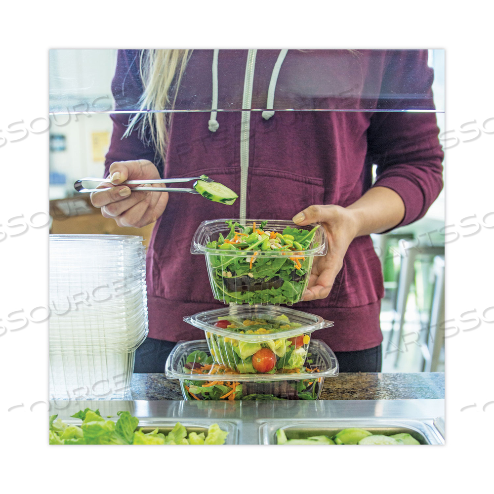 PLA RECTANGULAR DELI CONTAINERS, 16 OZ, 4.8 X 5.9 X 2.8, CLEAR, PLASTIC by World Centric