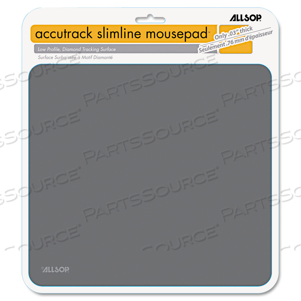 ACCUTRACK SLIMLINE MOUSE PAD, 8.75 X 8, GRAPHITE by Allsop