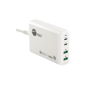 SIIG DUAL USB-C PD & QC 3.0 COMBO POWER CHARGER, POWER ADAPTER, 100 WATT by SIIG, Inc.