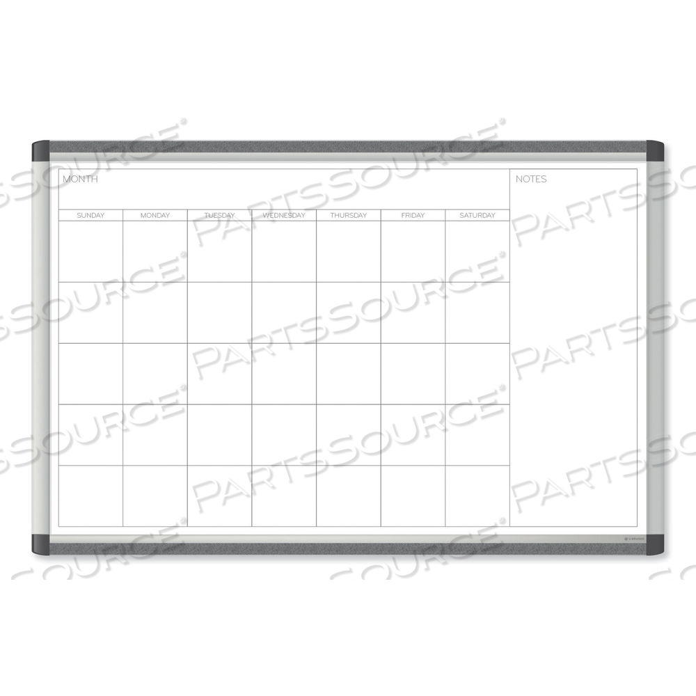 PINIT MAGNETIC DRY ERASE UNDATED ONE MONTH CALENDAR, 36 X 24, WHITE by U Brands