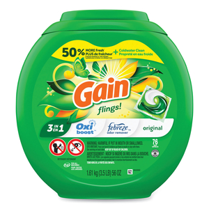 FLINGS DETERGENT PODS, ORIGINAL, 76 PODS/TUB by Gain FLINGS DETERGENT PODS, ORIGINAL, 76 PODS/TUB by Gain