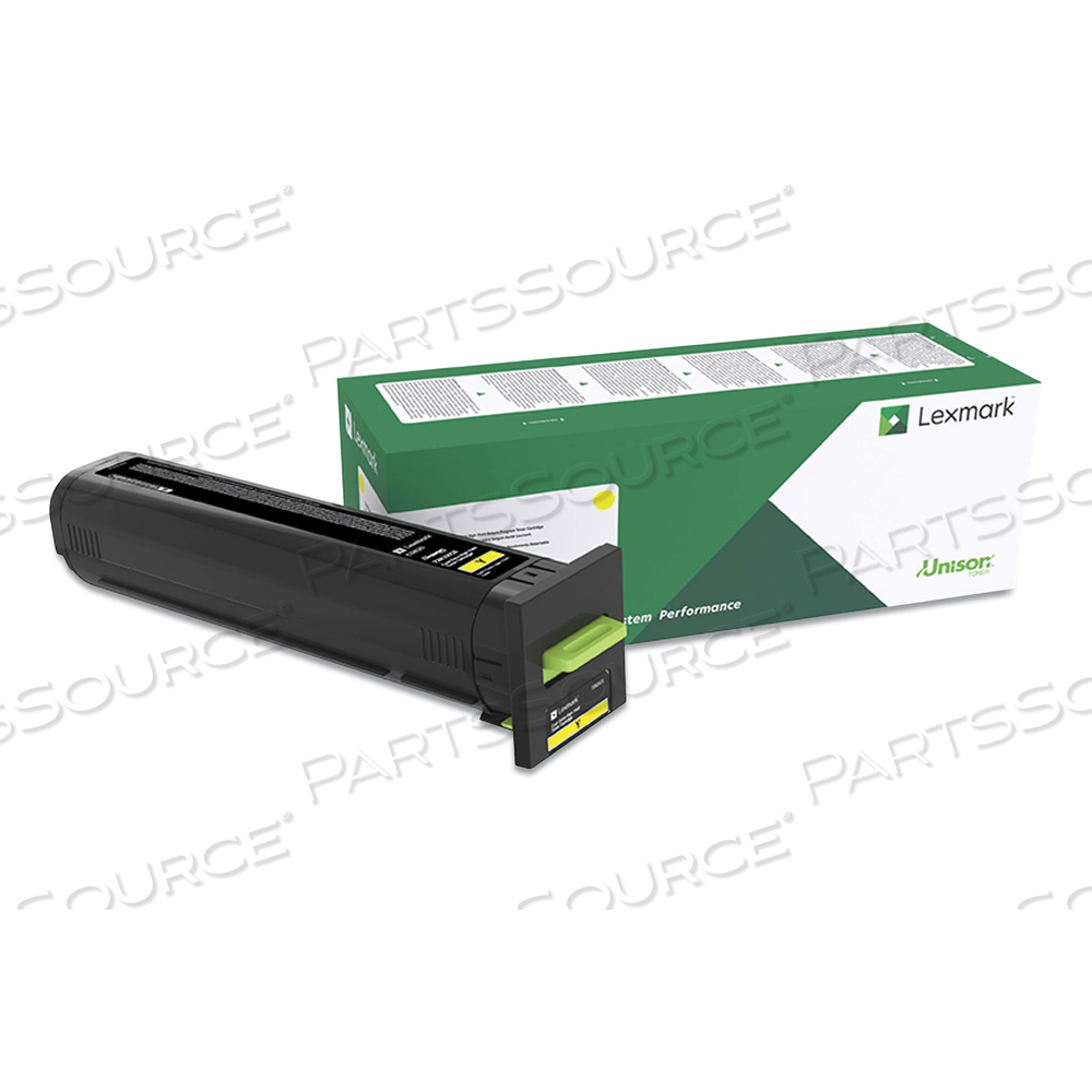 82K0XYG RETURN PROGRAM EXTRA HIGH-YIELD TONER, 22,000 PAGE-YIELD, YELLOW by Lexmark