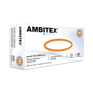 ECONOFIT PLUS POWDER-FREE POLYETHYLENE GLOVES, MEDIUM, CLEAR by Ambitex ECONOFIT PLUS POWDER-FREE POLYETHYLENE GLOVES, MEDIUM, CLEAR by Ambitex