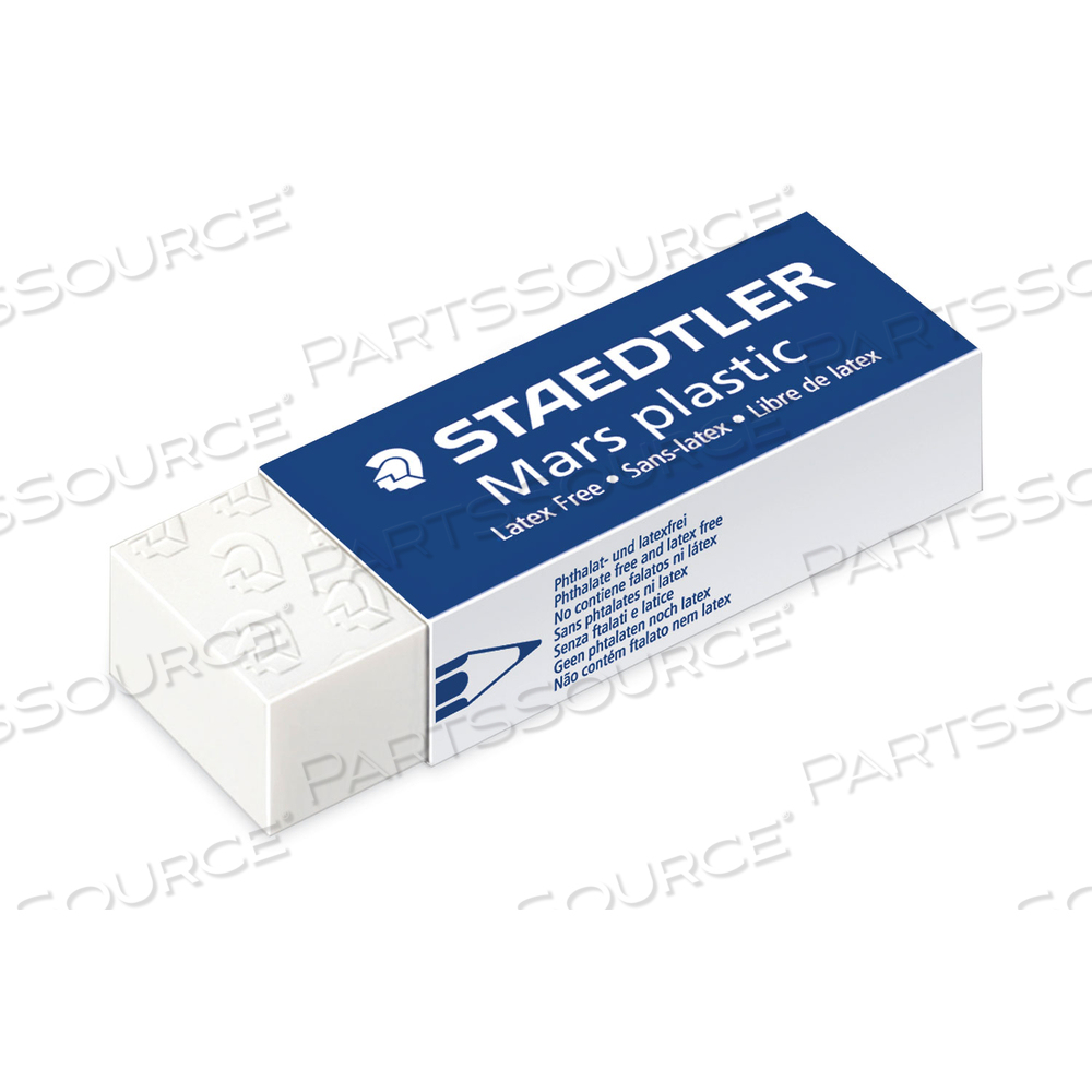 MARS ERASER, FOR PENCIL/INK MARKS, RECTANGULAR BLOCK, LARGE, WHITE by Staedtler