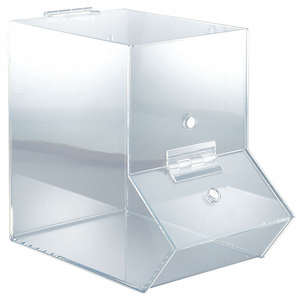 DISPENSING BIN CLEAR 5-1/2 IN W 9 IN H by Ftr Enterprises