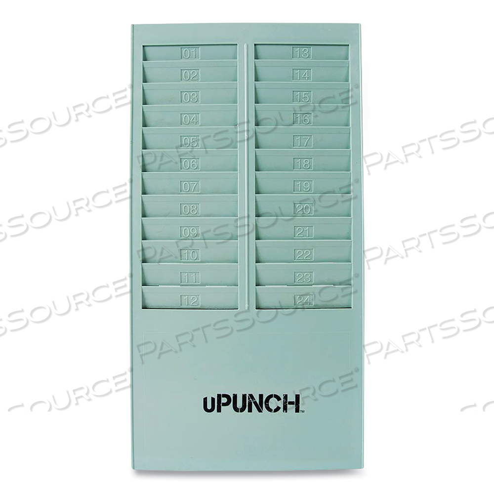 TIME CARD RACK, 24 POCKETS, GRAY by uPunch