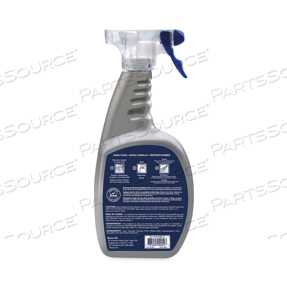 HARDWOOD FLOOR CLEANER, 32 OZ SPRAY BOTTLE by Bona HARDWOOD FLOOR CLEANER, 32 OZ SPRAY BOTTLE by Bona