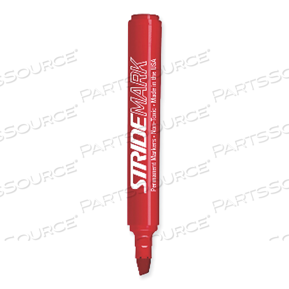STRIDEMARK PERMANENT MARKER, FINE BULLET TIP, RED by Stride