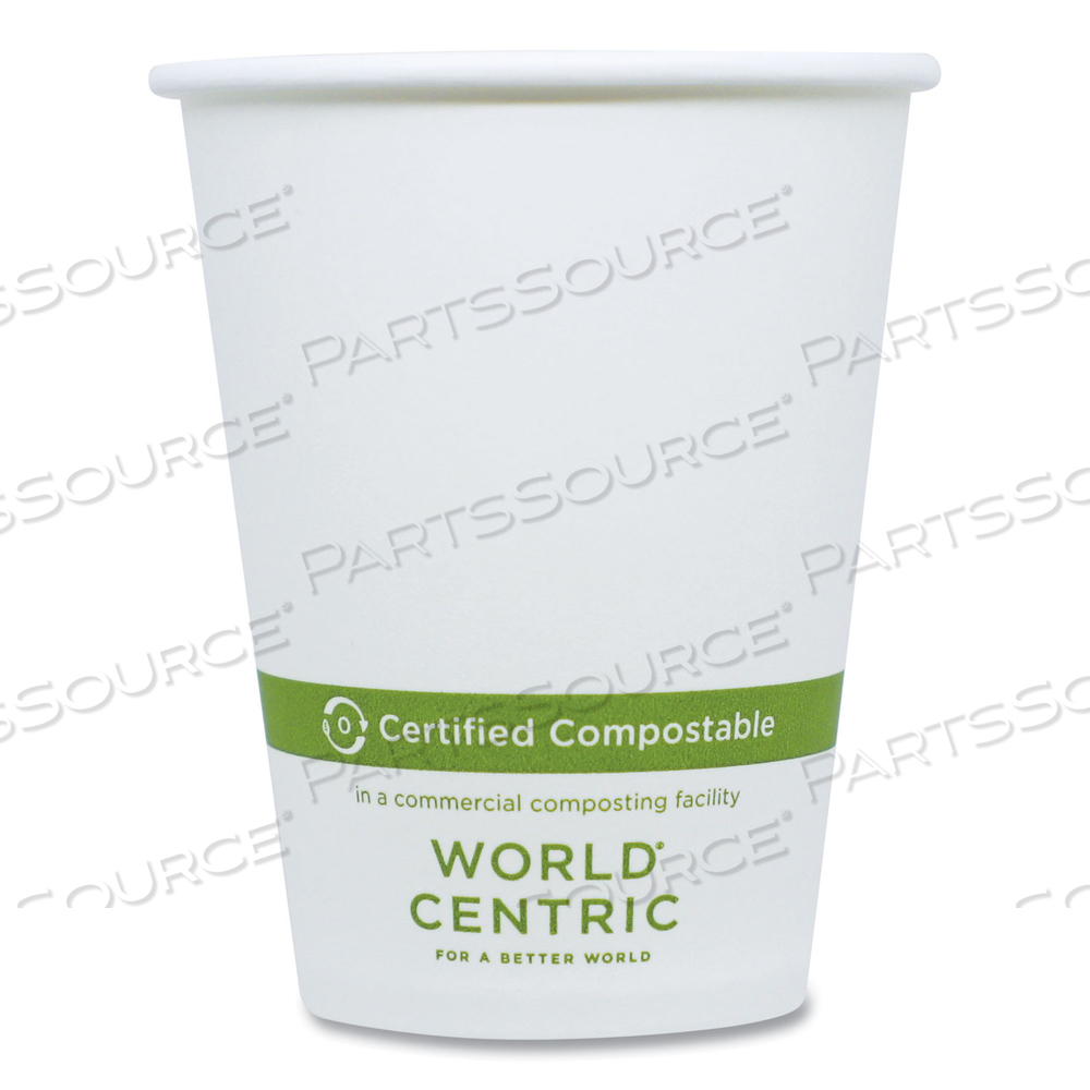 PAPER HOT CUPS, 8 OZ, WHITE by World Centric