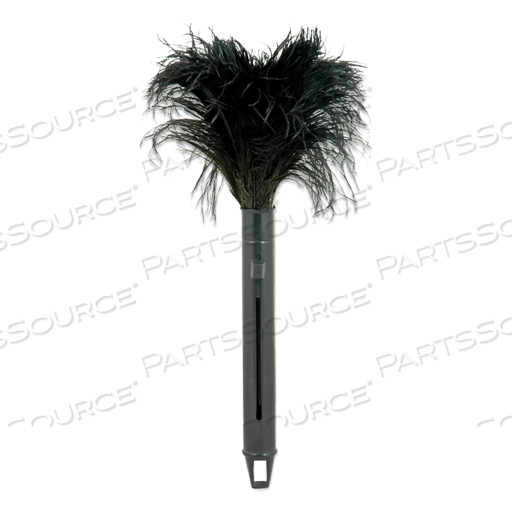 POP TOP FEATHER DUSTER, OSTRICH, 9" TO 14" HANDLE, BLACK by Odell Corporation