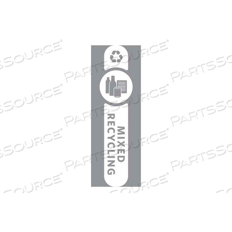 WASTE STREAM LABEL MIXED RECYCLING KIT FOR SLIM JIM - 1992437 by Rubbermaid Medical Division