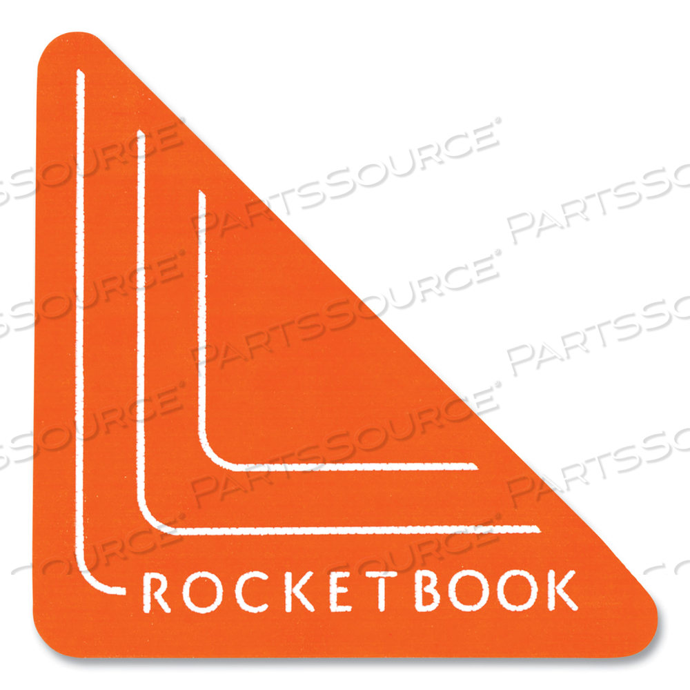 BEACONS SMART STICKERS FOR WHITEBOARDS, TRIANGLES, ORANGE, 2.5"H, 4/PACK by Rocketbook