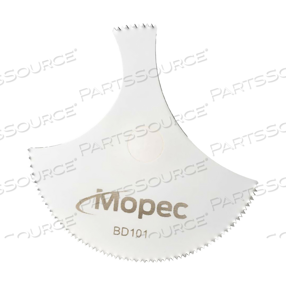 AUTOPSY SAW BLADE, LARGE SECTION, SEGMENTED, STAINLESS STEEL, 2-1/2IN DIAMETER, NON-STERILE, REUSABLE, INCLUDES: ARBOR by Mopec Inc.