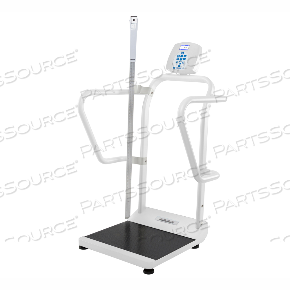 DIGITAL HANDRAIL SCALE WITH BUILT-IN PELSTAR WIRELESS TECHNOLOGY AND HEIGHT ROD 1000 X 0.2 LB by Health O Meter Professional Scales