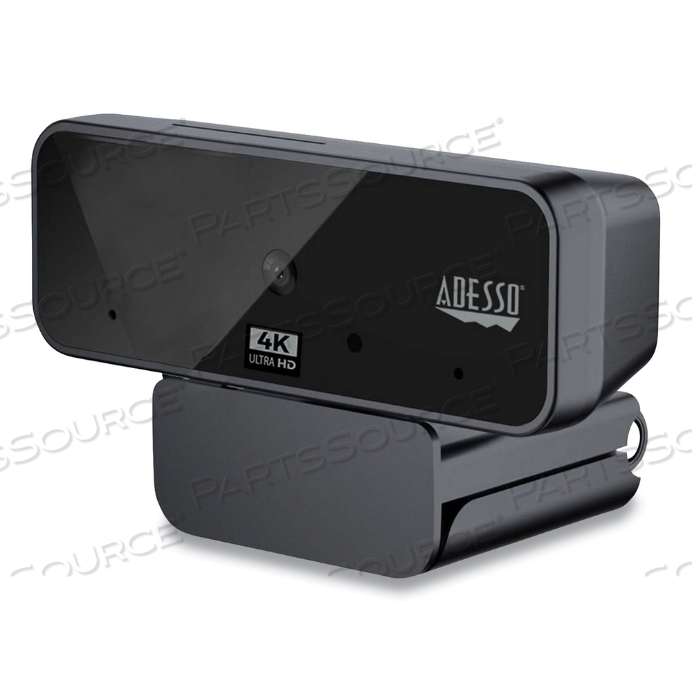 4K ULTRA HD USB WEBCAM WITH BUILT-IN DUAL MICROPHONE AND PRIVACY SHUTTER COVER by Adesso, Inc.
