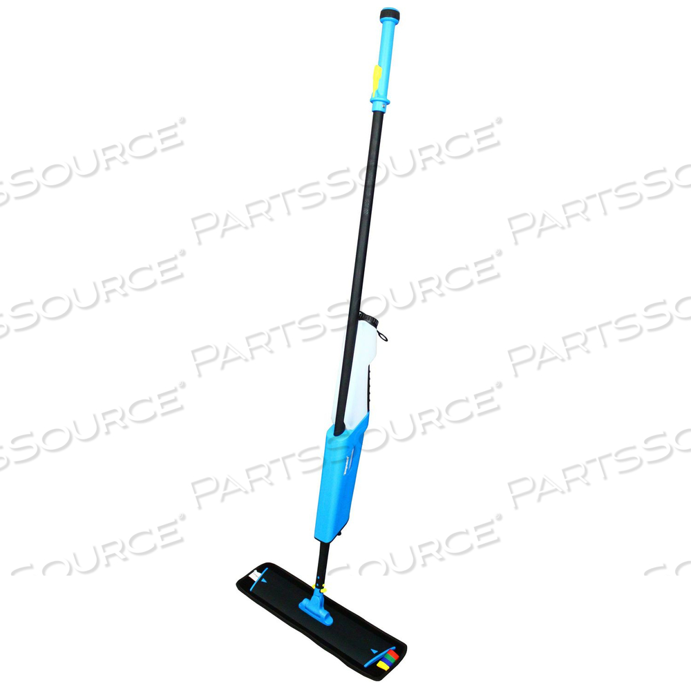 MOPSTER 2.0 MICROFIBER BUCKETLESS MOP, 16.25 X 3.25 BLUE MICROFIBER HEAD, 57" BLACK ALUMINUM HANDLE by Impact Products