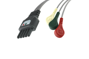 3-WIRE TPU JACKET DIGITAL ECG LEADWIRE WITH SNAP CONNECTOR - GRAY by Scott Care Corporation 3-WIRE TPU JACKET DIGITAL ECG LEADWIRE WITH SNAP CONNECTOR - GRAY by Scott Care Corporation