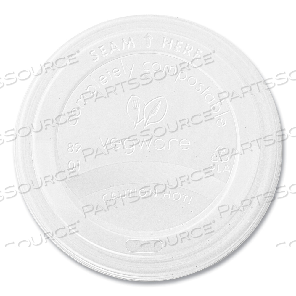 89 SERIES HOT CUP LIDS, FITS 89-SERIES HOT CUPS, WHITE by Vegware 89 SERIES HOT CUP LIDS, FITS 89-SERIES HOT CUPS, WHITE by Vegware