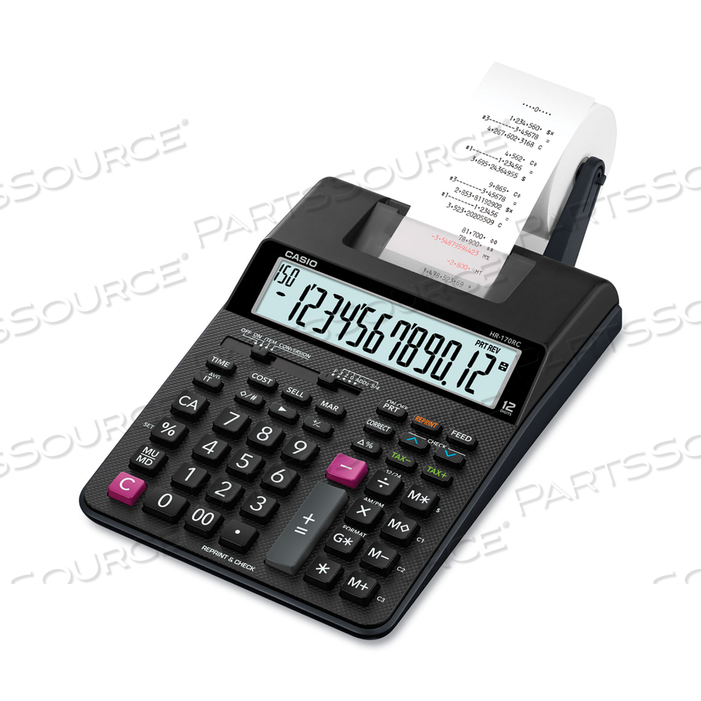 HR170R PRINTING CALCULATOR, BLACK/RED PRINT, 2 LINES/SEC by Casio HR170R PRINTING CALCULATOR, BLACK/RED PRINT, 2 LINES/SEC by Casio