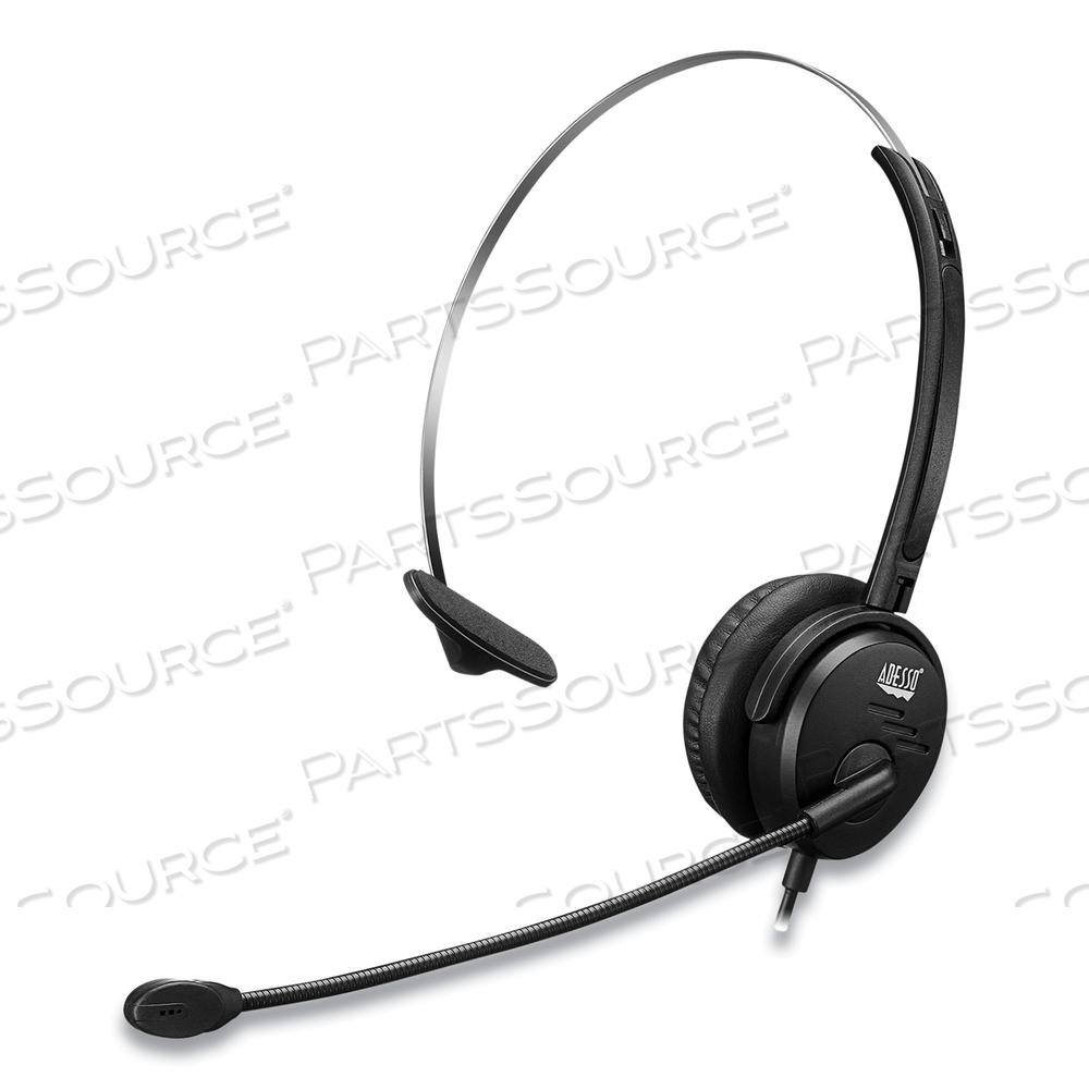 XTREAM P1 MONAURAL OVER THE HEAD HEADSET WITH MICROPHONE, BLACK by Adesso, Inc. XTREAM P1 MONAURAL OVER THE HEAD HEADSET WITH MICROPHONE, BLACK by Adesso, Inc.