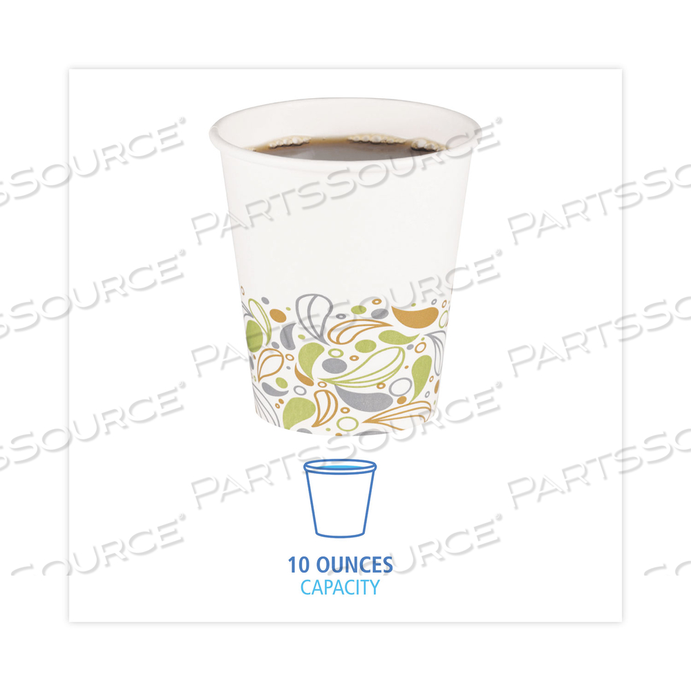 DEERFIELD PRINTED PAPER HOT CUPS, 10 OZ, 50 CUPS/SLEEVE by Boardwalk