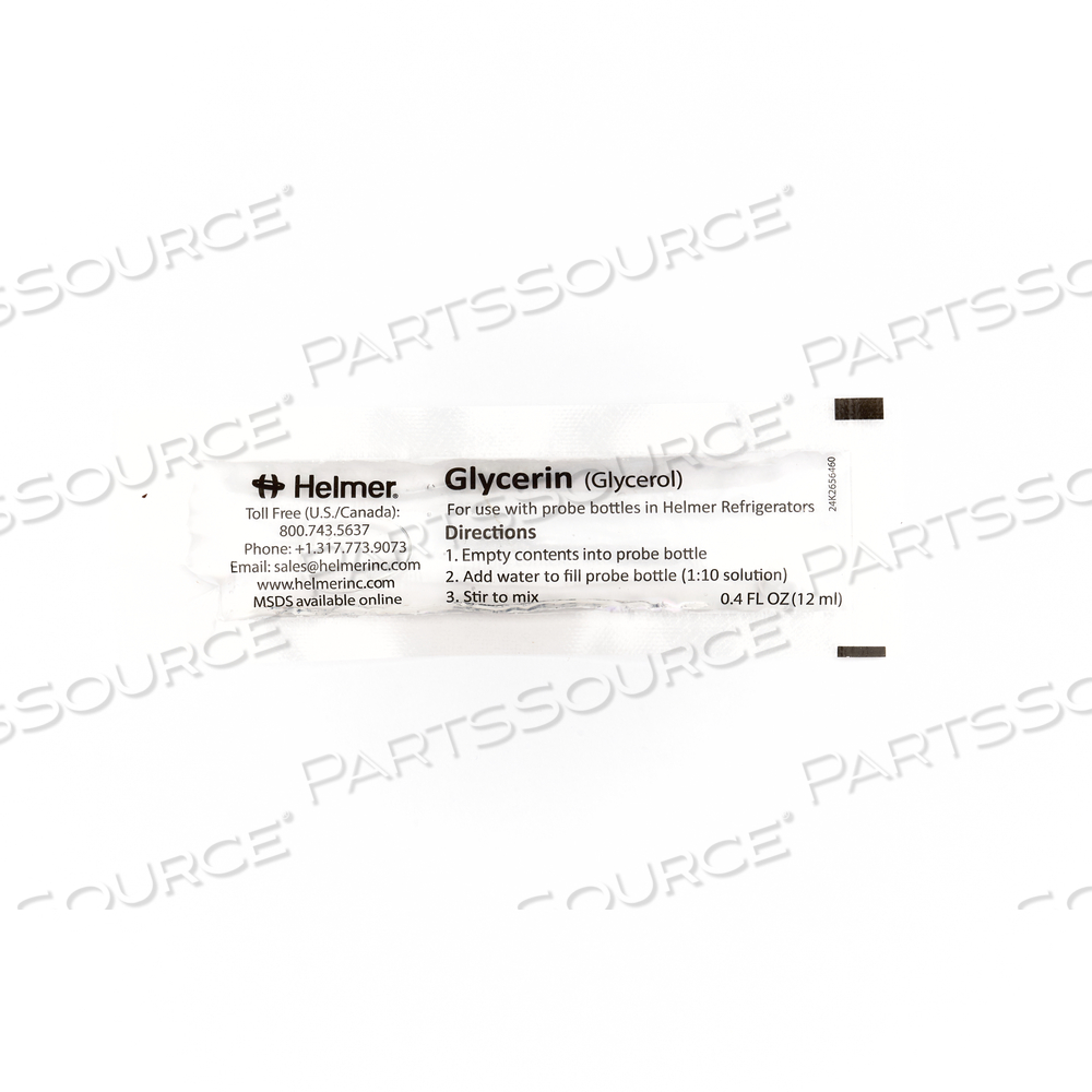 GLYCERIN PACKET, 12ML by Helmer Inc