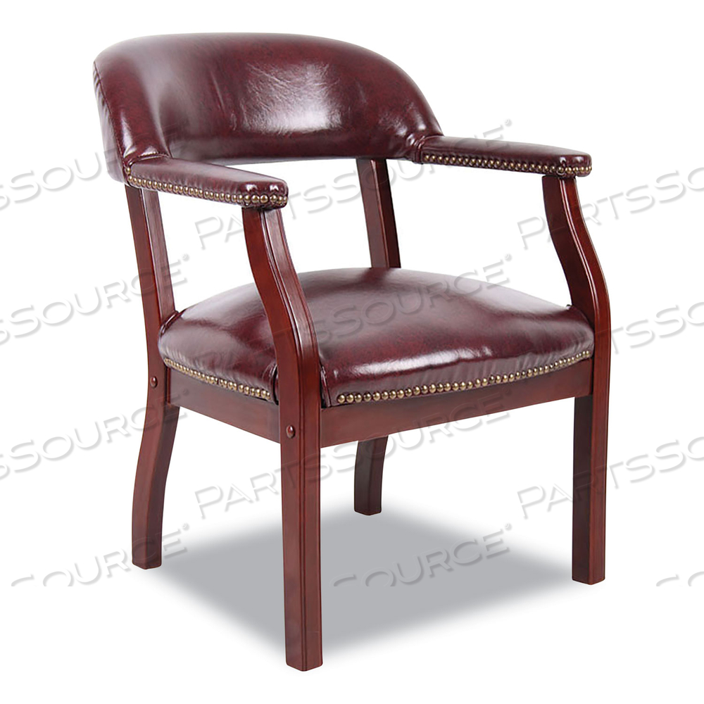 CONFERENCE CHAIR WITH ARMS - VINYL - BURGUNDY by Boss CONFERENCE CHAIR WITH ARMS - VINYL - BURGUNDY by Boss