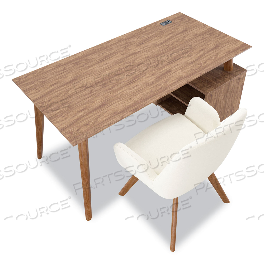 MIDMOD STORAGE DESK, GOLD PULL, 59.7" X 29.4" X 29.5", ESPRESSO by Union & Scale MIDMOD STORAGE DESK, GOLD PULL, 59.7" X 29.4" X 29.5", ESPRESSO by Union & Scale