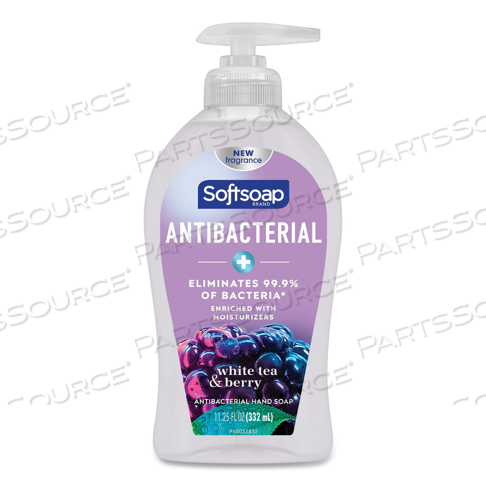 ANTIBACTERIAL HAND SOAP, WHITE TEA AND BERRY FUSION, 11.25 OZ PUMP BOTTLE by Softsoap