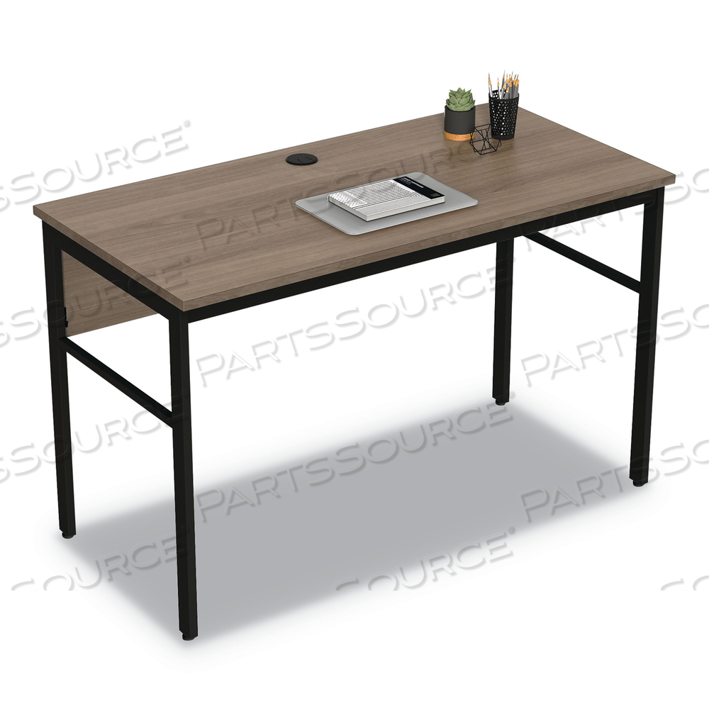 URBAN SERIES DESK WORKSTATION, 47.25" X 23.75" X 29.5", NATURAL WALNUT by Linea Italia Inc