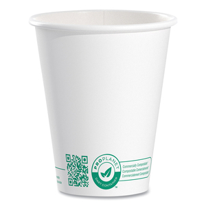 COMPOSTABLE PAPER HOT CUPS, PROPLANET SEAL, 8 OZ, WHITE/GREEN by Solo