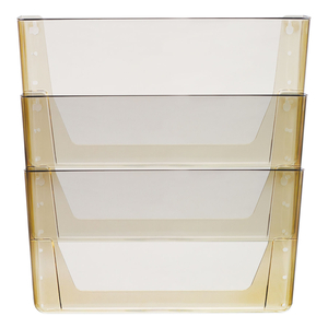 WALL FILE, 3 SECTIONS, LEGAL SIZE, 16" X 4" X 14", SMOKE by Storex