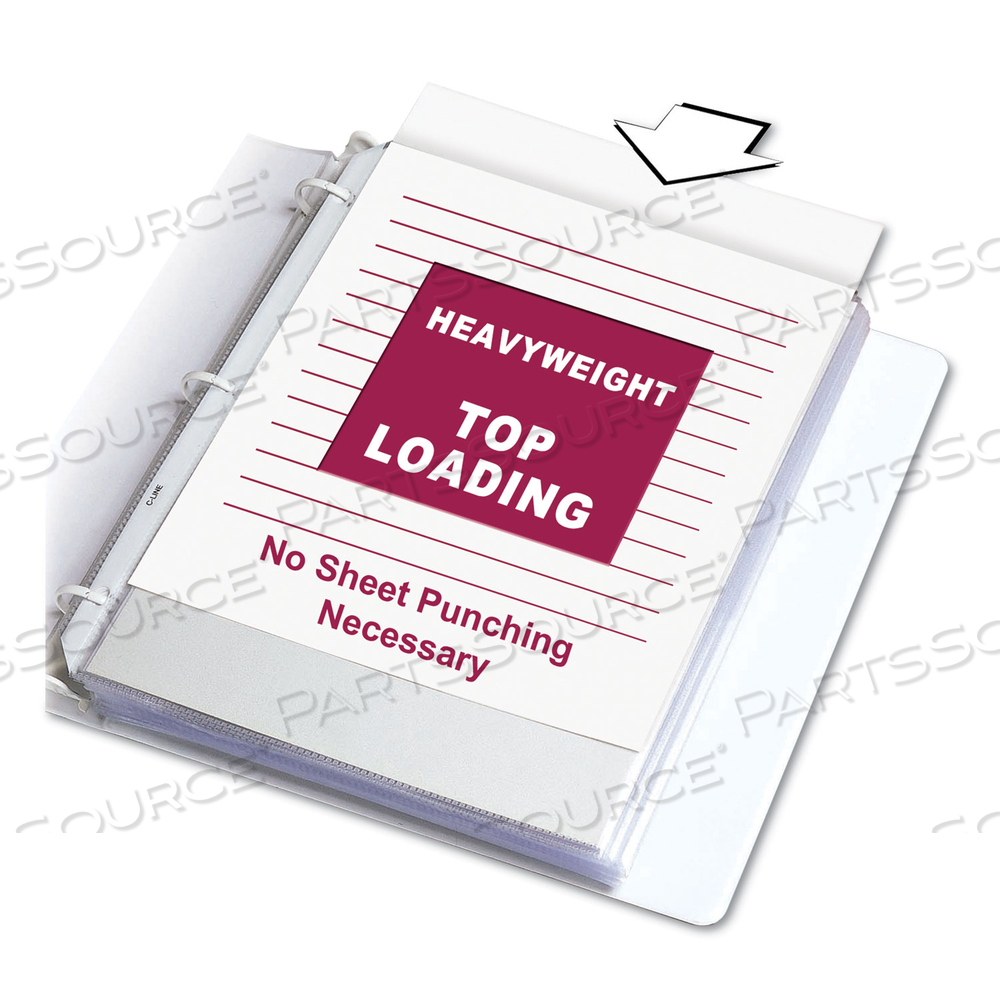 HEAVYWEIGHT POLYPROPYLENE SHEET PROTECTORS, CLEAR, 2", 11 X 8.5 by C-Line HEAVYWEIGHT POLYPROPYLENE SHEET PROTECTORS, CLEAR, 2", 11 X 8.5 by C-Line