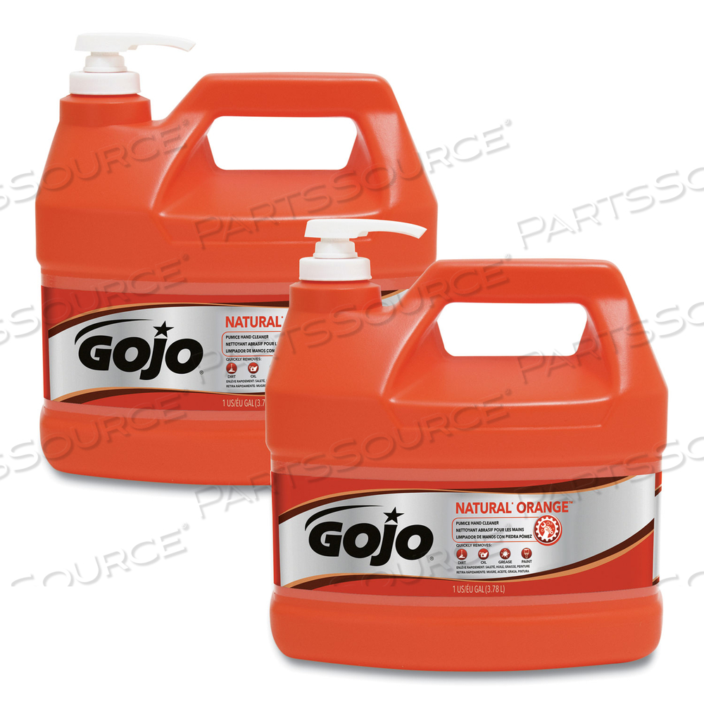 NATURAL ORANGE PUMICE HAND CLEANER, CITRUS, 1 GAL PUMP BOTTLE by Gojo NATURAL ORANGE PUMICE HAND CLEANER, CITRUS, 1 GAL PUMP BOTTLE by Gojo