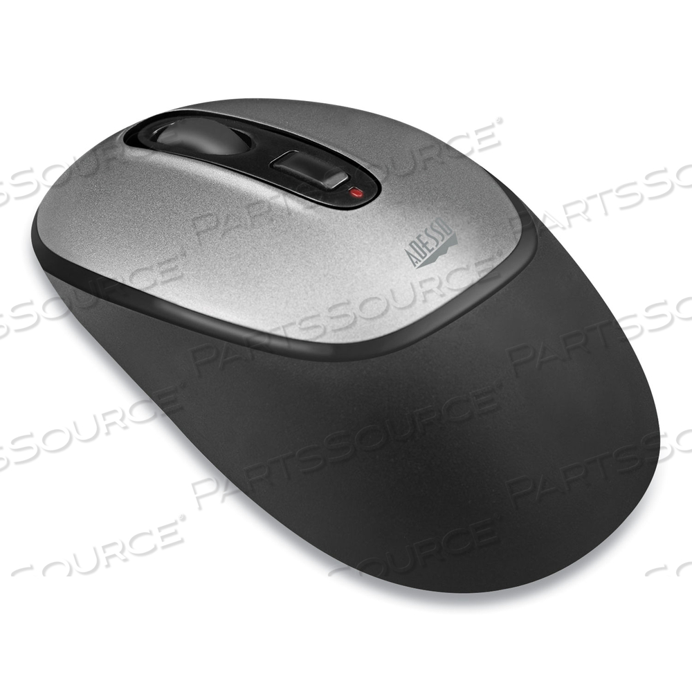 IMOUSE A10 ANTIMICROBIAL WIRELESS MOUSE, 2.4 GHZ FREQUENCY/30 FT WIRELESS RANGE, LEFT/RIGHT HAND USE, BLACK/SILVER by Adesso, Inc.