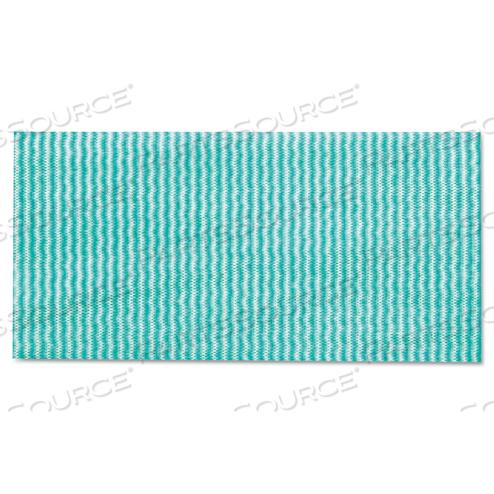 WET WIPES, 14 X 21, WHITE/GREEN, 100 TOWELS/PACK, 9/CARTON 