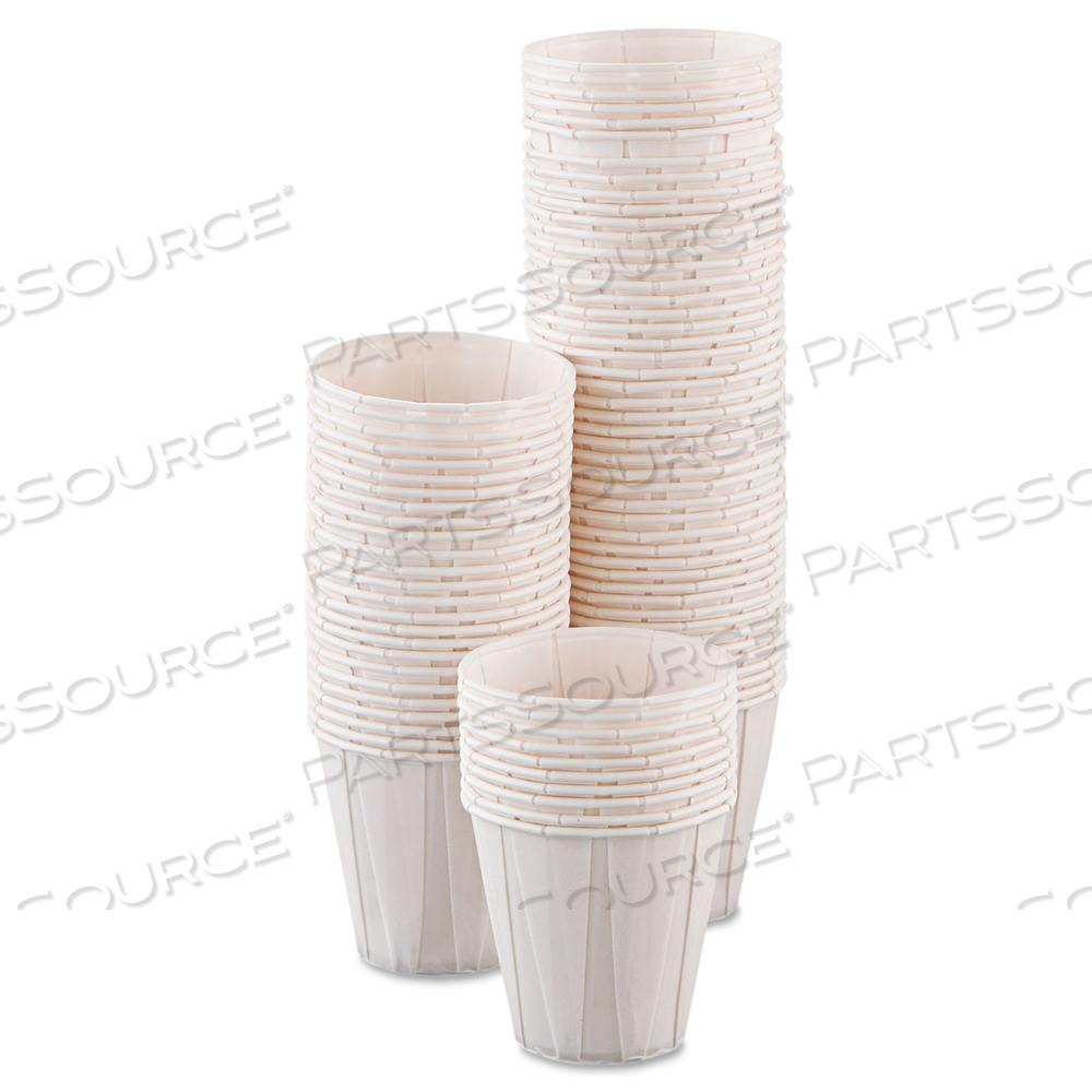 PAPER MEDICAL AND DENTAL TREATED CUPS, 3.5 OZ, WHITE, 100/BAG by Solo
