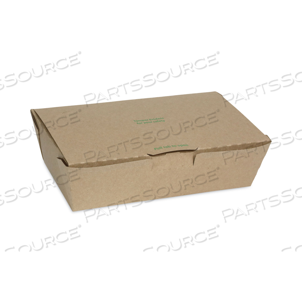 EARTHCHOICE TAMPER EVIDENT ONEBOX PAPER BOX, 9.04 X 4.85 X 2.75, KRAFT by Pactiv