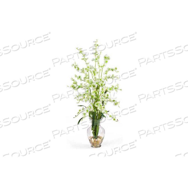 DANCING LADY LIQUID ILLUSION SILK FLOWER ARRANGEMENT, GREEN by Nearly Natural