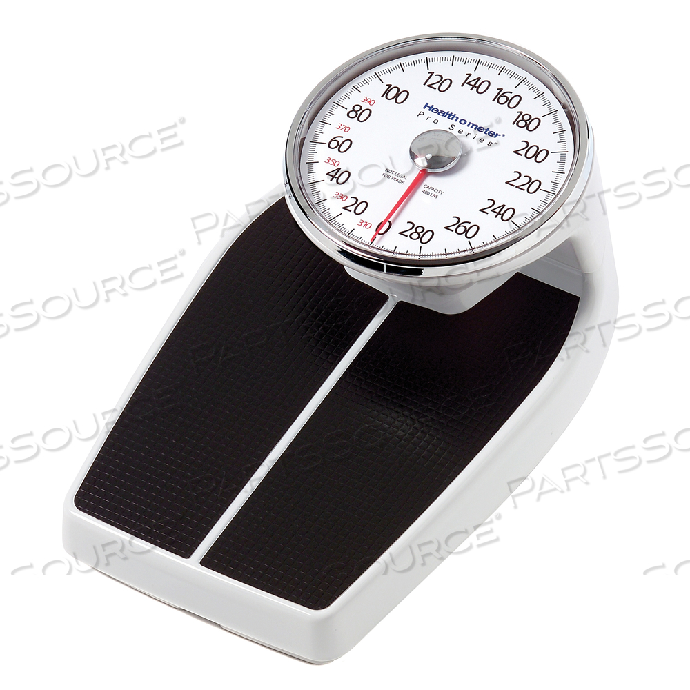 BATHROOM SCALE, 8 IN RAISED DIAL DISPLAY, 400 LB, RESOLUTION 1 LB, 2/PACK by Health O Meter Professional Scales