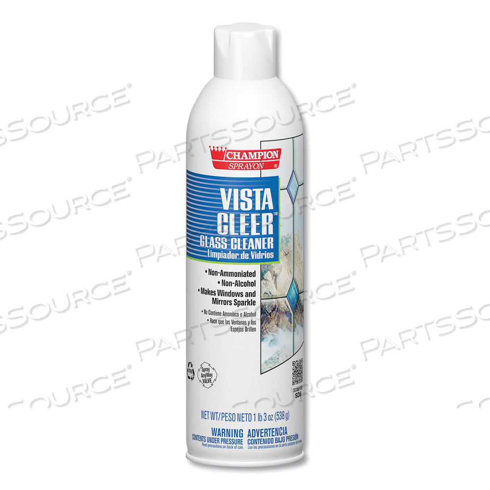 VISTA CLEER AMMONIA-FREE, CLEAN SCENT, 20 OZ AEROSOL SPRAY by Chase Products Co. VISTA CLEER AMMONIA-FREE, CLEAN SCENT, 20 OZ AEROSOL SPRAY by Chase Products Co.