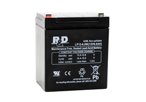 12V 5.5AH SEALED LEAD ACID REPLACEMENT BATTERY by R&D Batteries, Inc.
