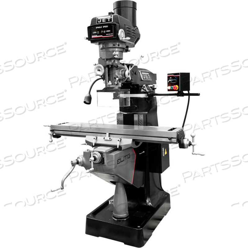 JET ETM-949 MILL WITH 2-AXIS NEWALL DP700 DRO AND X-AXIS JET POWERFEED by Jet